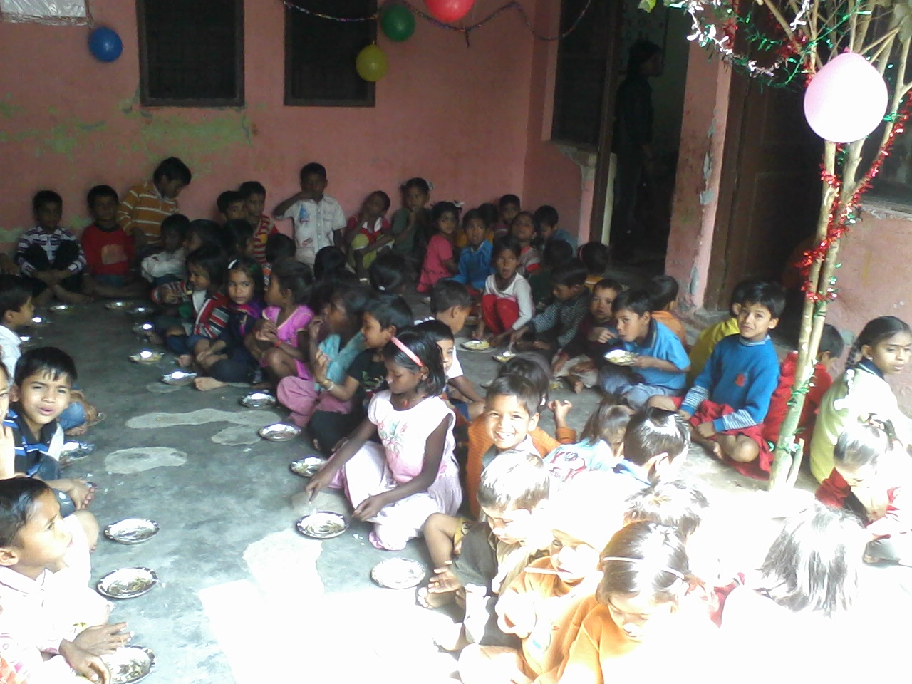 Birthday celebration with RHSS children